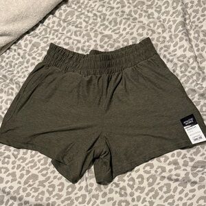 Women's Olive Green Athletic Shorts